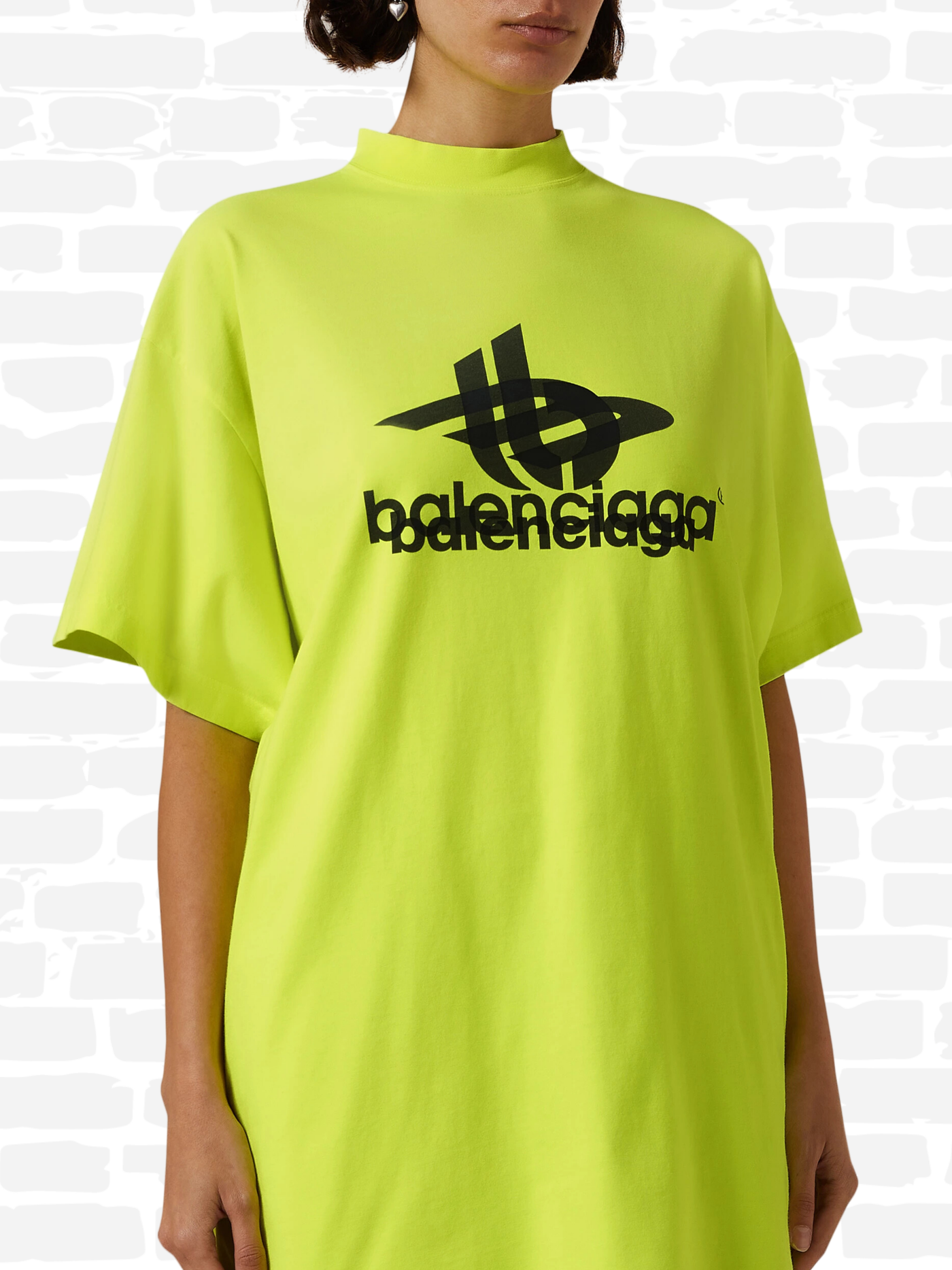 T-shirt Balenciaga couleur noir T-shirt logo en coton