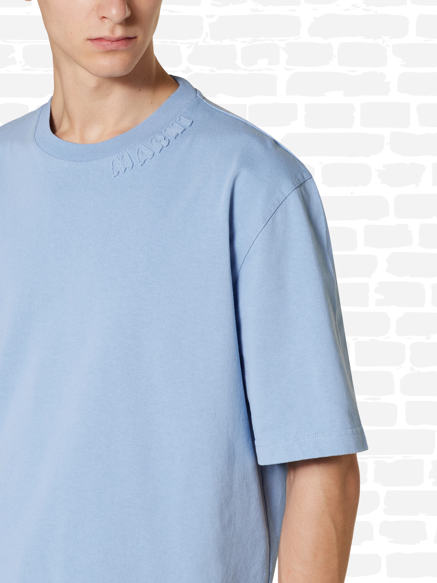 מרני טי שירט צבע תכלת COTTON OVERSIZED T-SHIRT