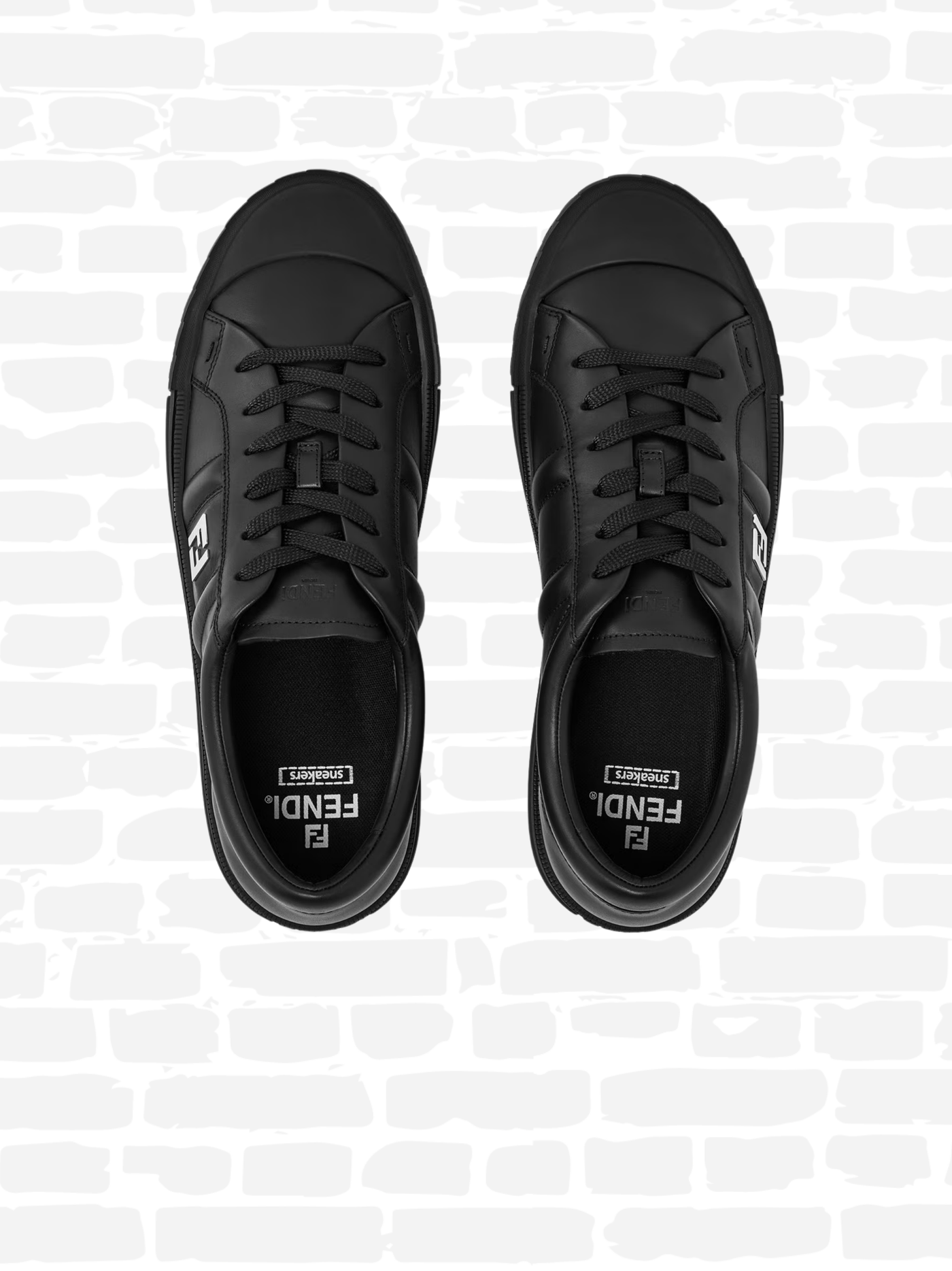 פנדי נעליים צבע שחור FF LOW TRAINERS