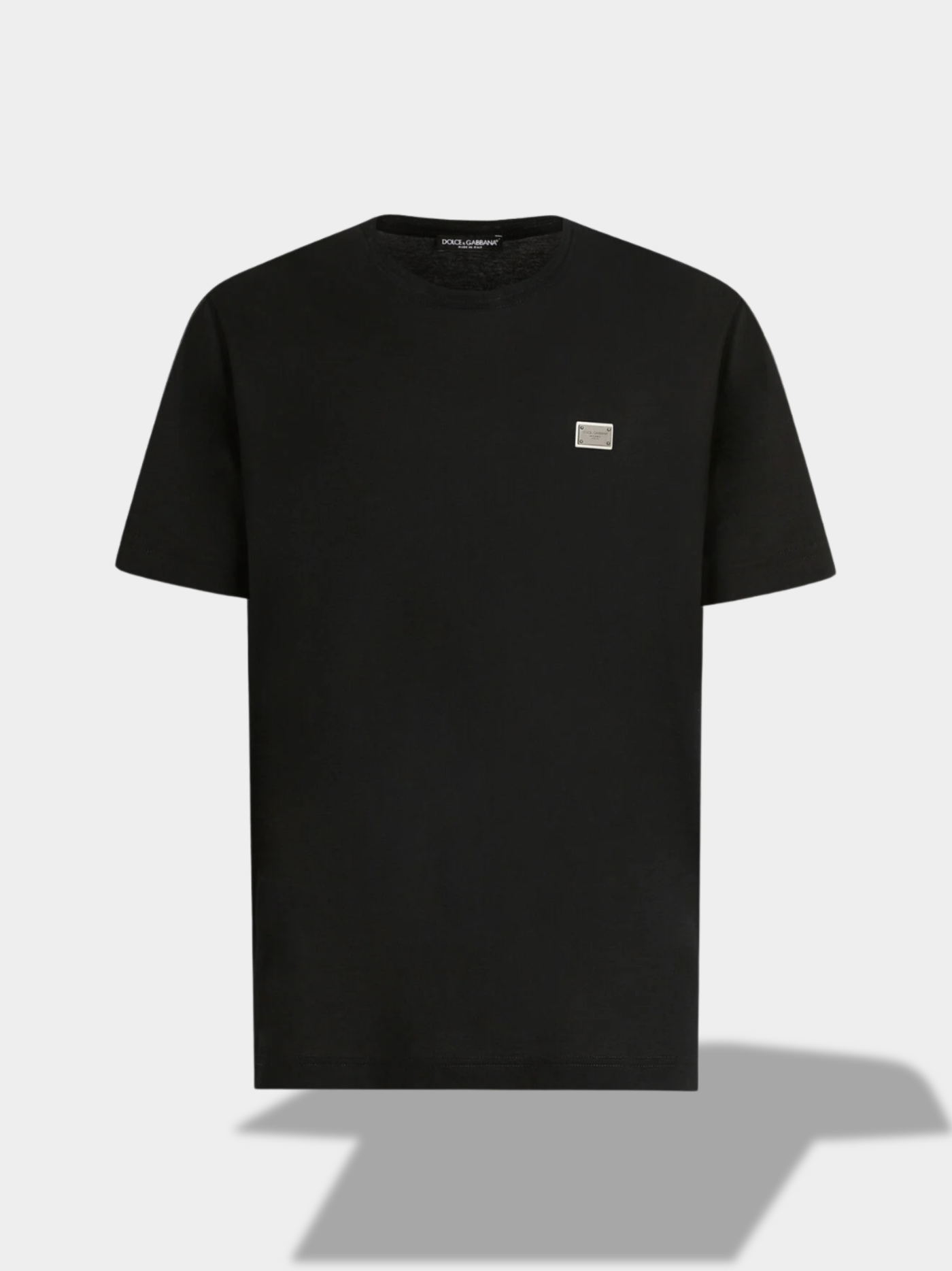 דולצ'ה גאבנה טי שירט צבע שחור COTTON WITH TAG T-SHIRT