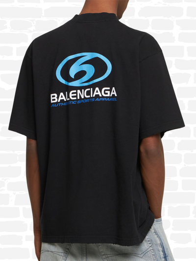 T-shirt Balenciaga couleur noir T-shirt logo en coton