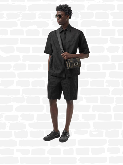 פנדי נעליים צבע שחור FF LOW TRAINERS