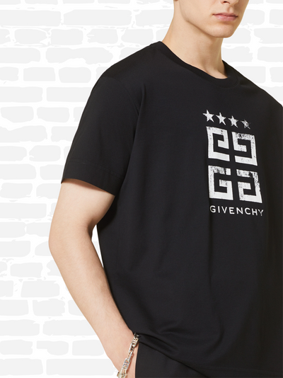 T-shirt Givenchy couleur noir T-shirt à col rond imprimé logo