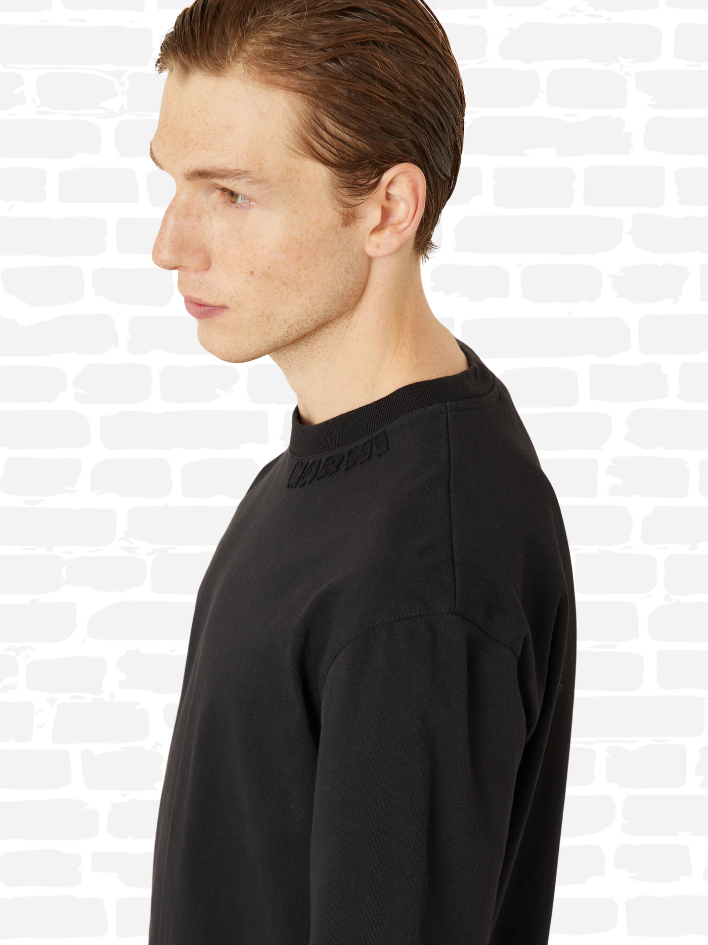 מרני טי שירט צבע שחור COTTON OVERSIZED T-SHIRT