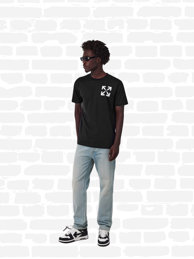 אוף וויט טי שירט צבע שחור SINGLE ARROW T‑SHIRT