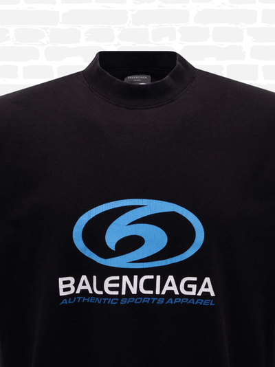 T-shirt Balenciaga couleur noir T-shirt logo en coton