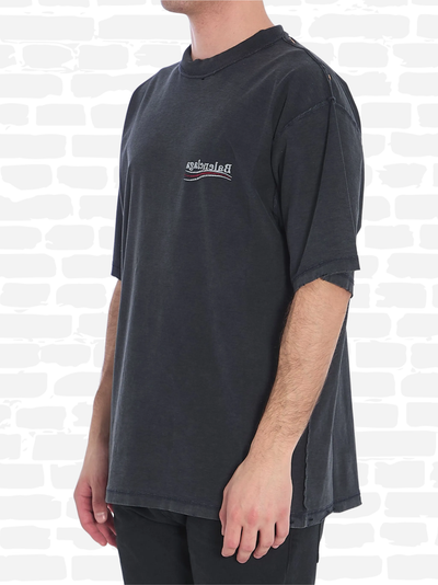 בלנסיאגה טי שירט צבע שחור CAMPAIGN INSIDE-OUT T-SHIRT