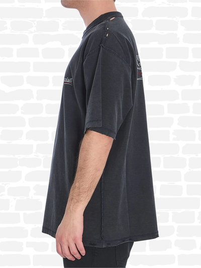 בלנסיאגה טי שירט צבע שחור CAMPAIGN INSIDE-OUT T-SHIRT