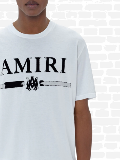 אמירי טי שירט צבע לבן logo-print cotton T-shirt