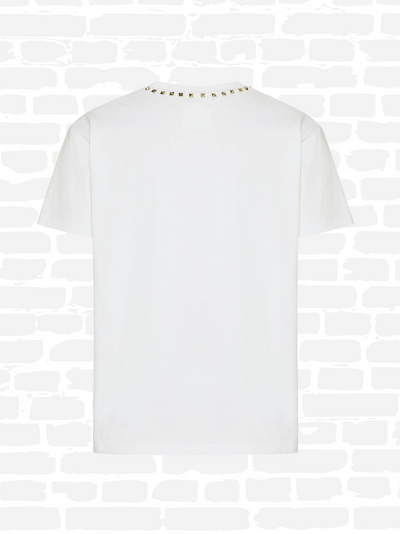 ולנטינו טי שירט צבע לבן UNTITLED STUD-EMBELLISHED T-SHIRT