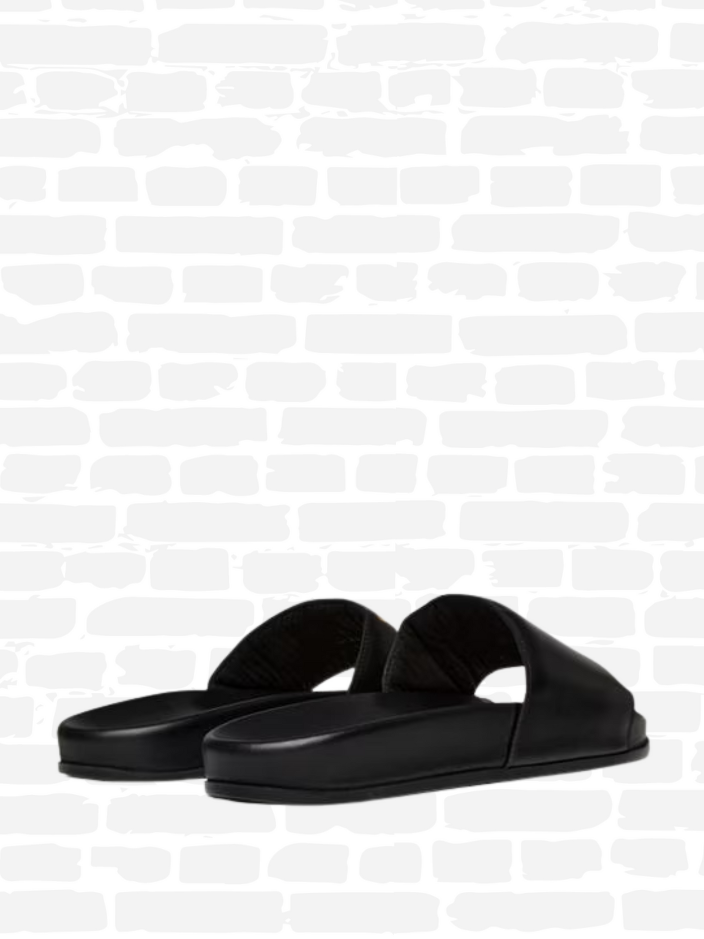 כפכפים צבע שחור RHUDE LEATHER SLIDES SN41