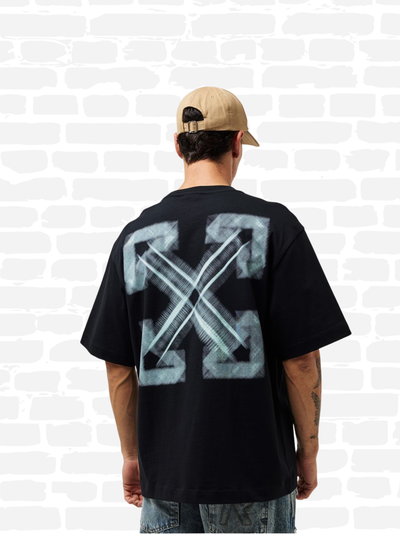 אוף וויט טי שירט צבע שחור ARROW SKATE T‑SHIRT