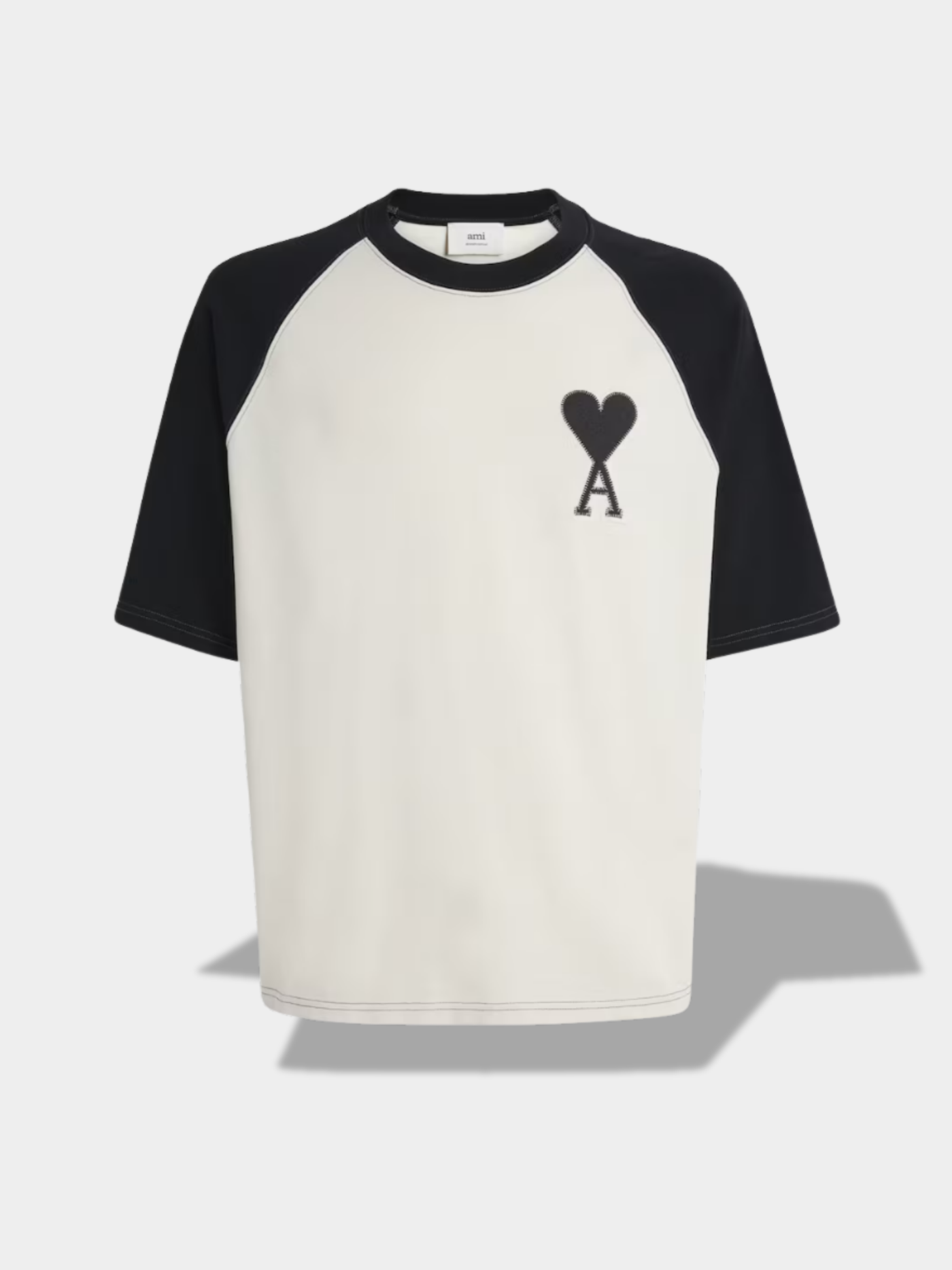 אמי פריז טי שירט צבע קרם COEUR COTTON T-SHIRT