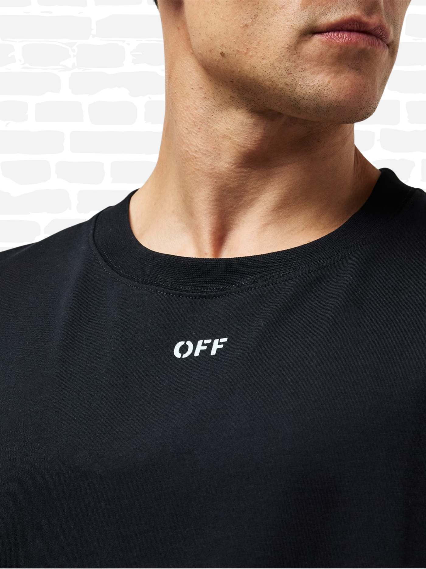 אוף וויט טי שירט צבע שחור ARROW SKATE T‑SHIRT