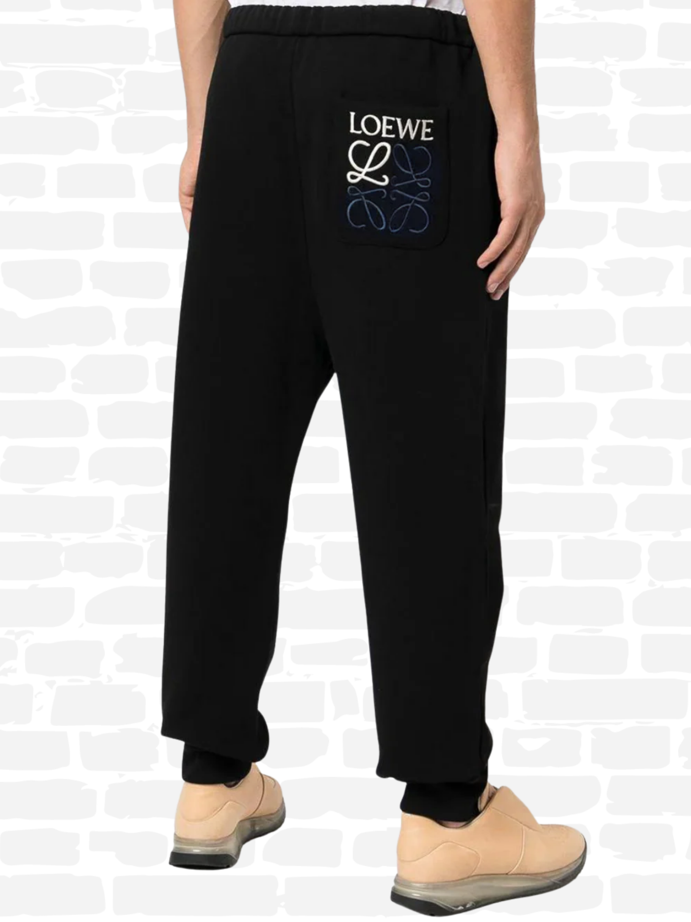 לואוי מכנסיים צבע שחור JERSEY TRACK PANTS