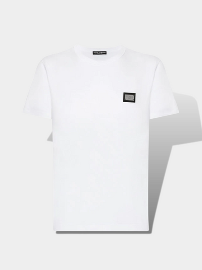 דולצ'ה גאבנה טי שירט צבע לבן DG Essentials crew neck T-shirt
