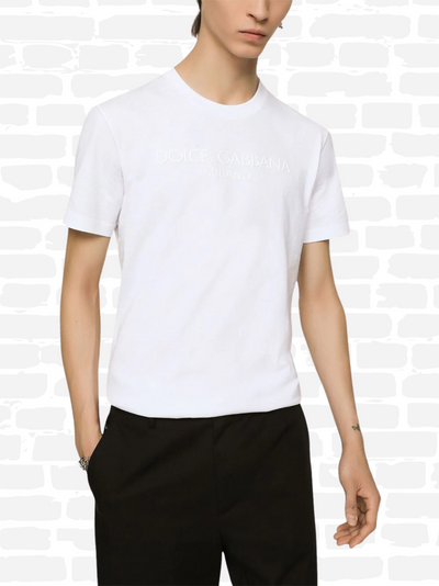 דולצ'ה גאבנה טי שירט צבע לבן Printed T-shirt