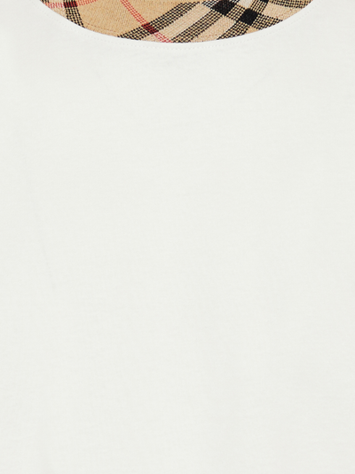 ברברי טי שירט צבע לבן COTON AVEC CHECK