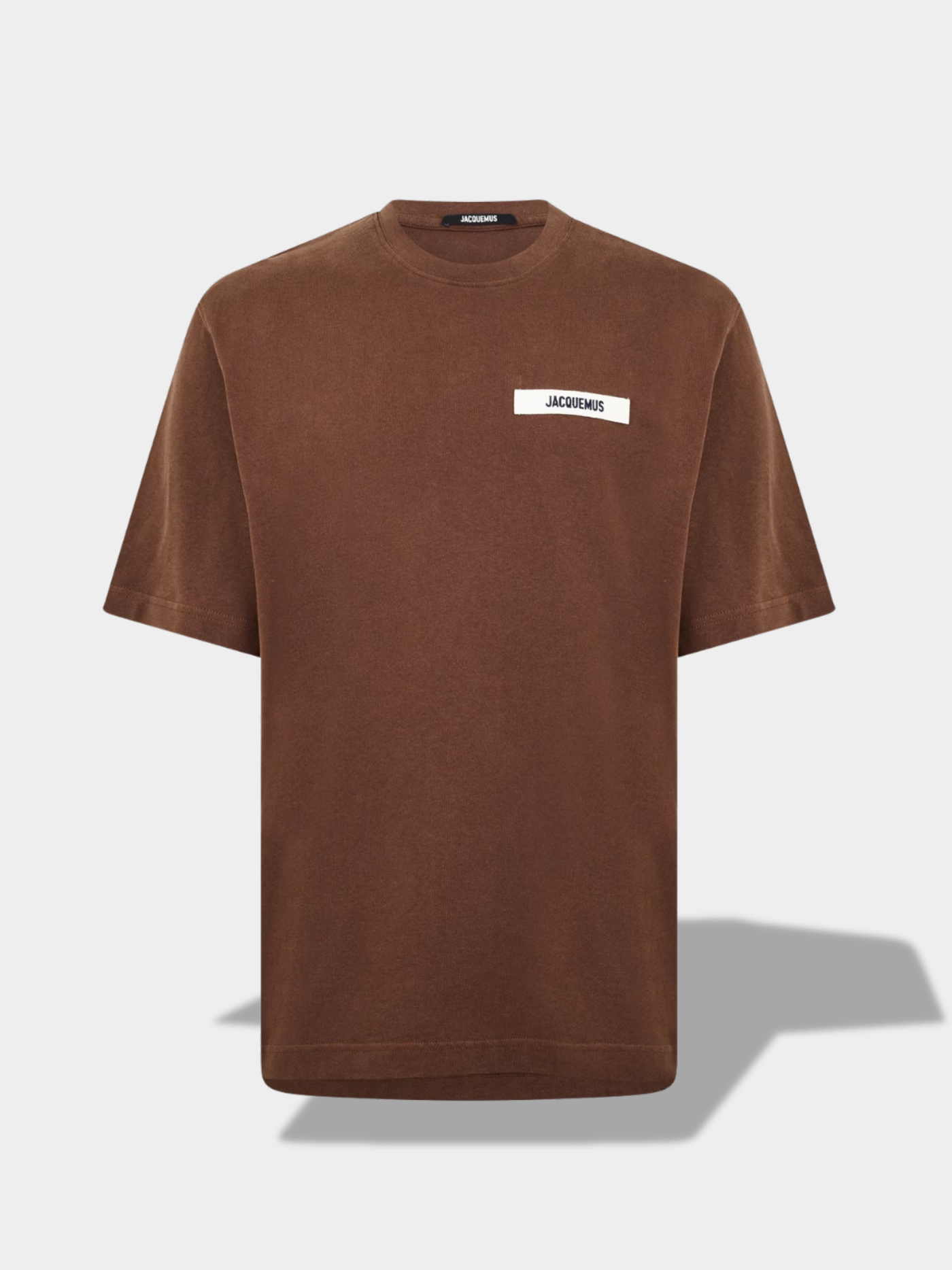 ג'קמוס טי שירט צבע חום LOGO-PATCH COTTON T-SHIRT