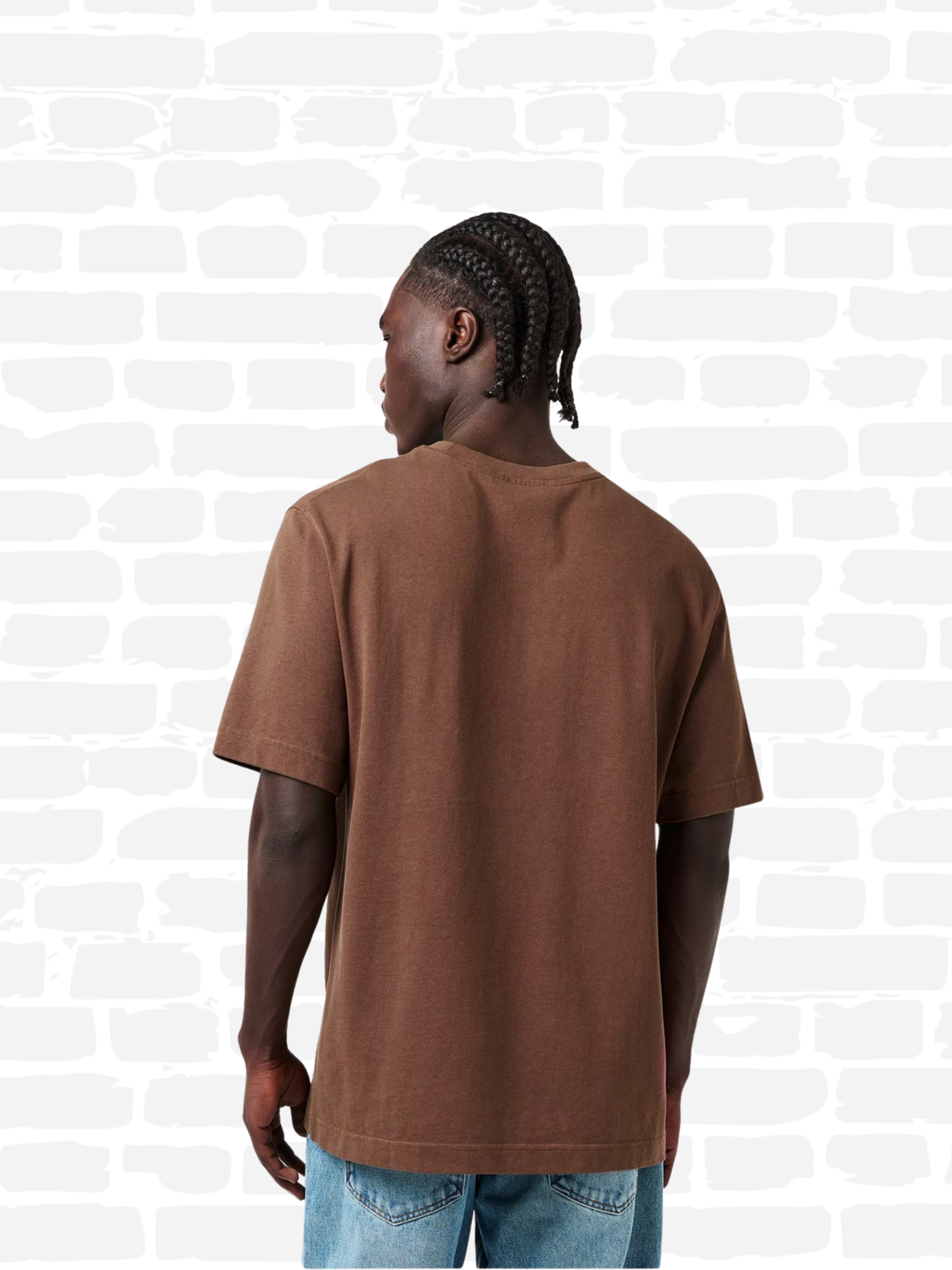 ג'קמוס טי שירט צבע חום LOGO-PATCH COTTON T-SHIRT