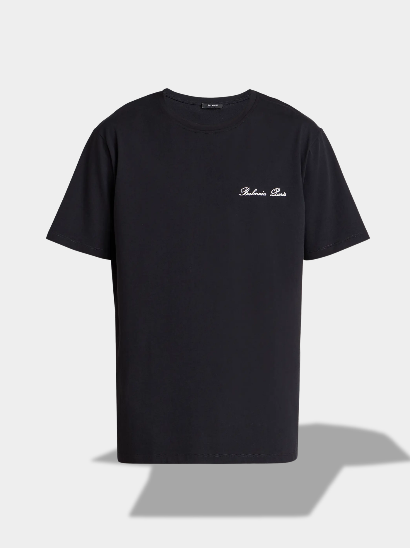 באלמין טי שירט צבע שחור EMBROIDERED CREWNECK T-SHIRT