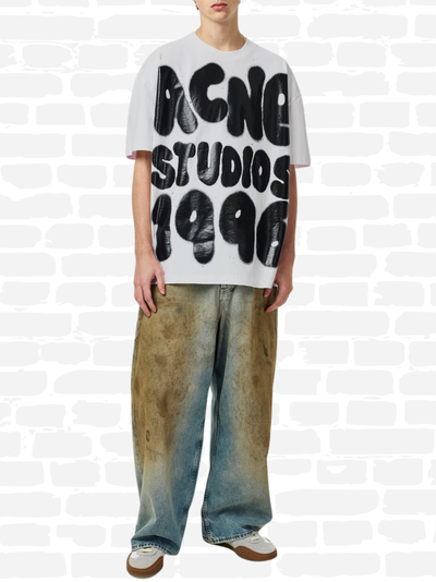 אקנה סטודיוס טי שירט צבע לבן ACNE STUDIOS T-SHIRT