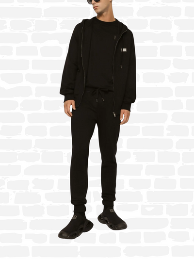 דולצ'ה גאבנה טי שירט צבע שחור LOGO TAG COTTON T-SHIRT