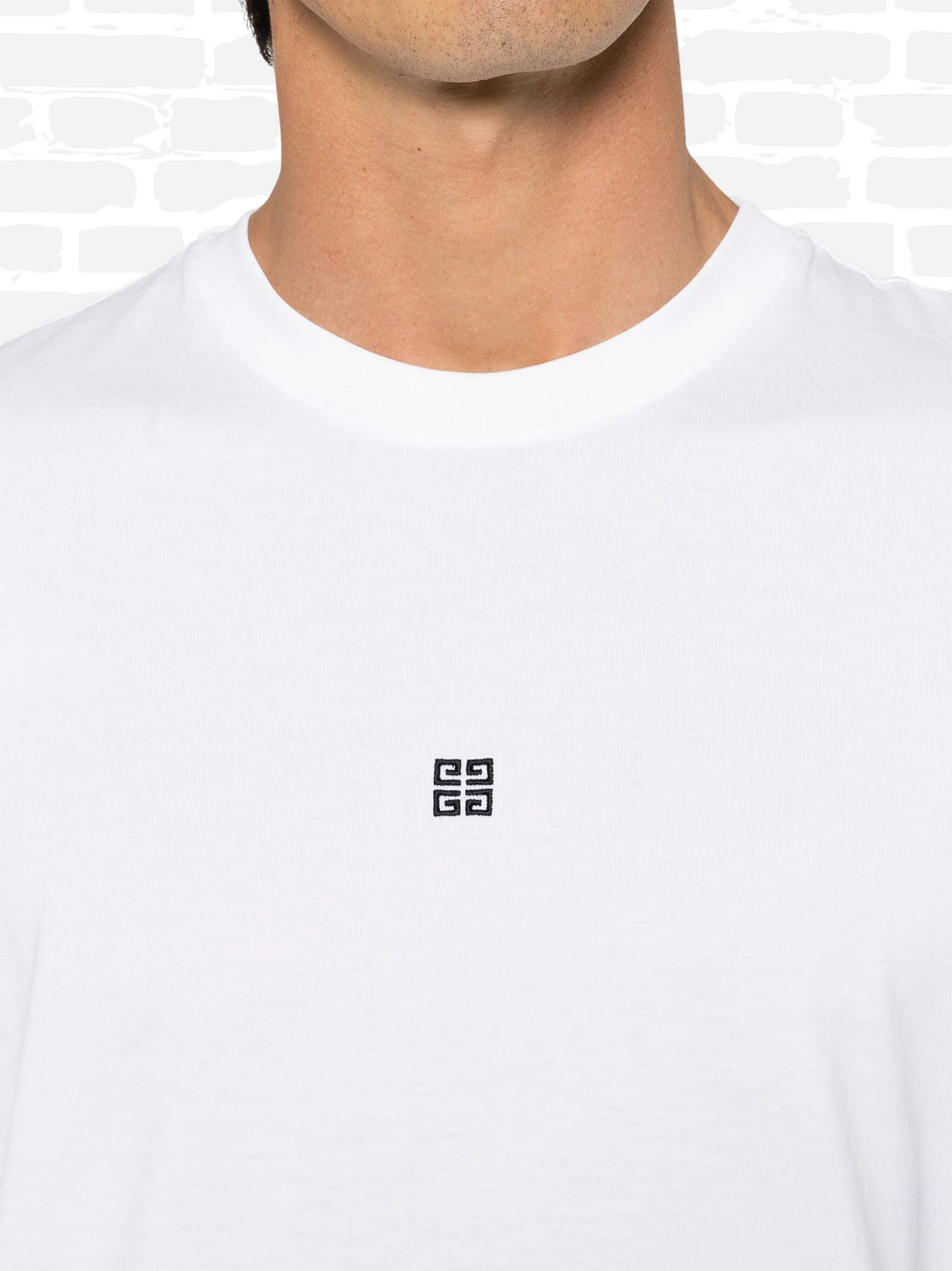 ז'יבנשי טי שירט צבע לבן G embroidered short-sleeve T-shirt