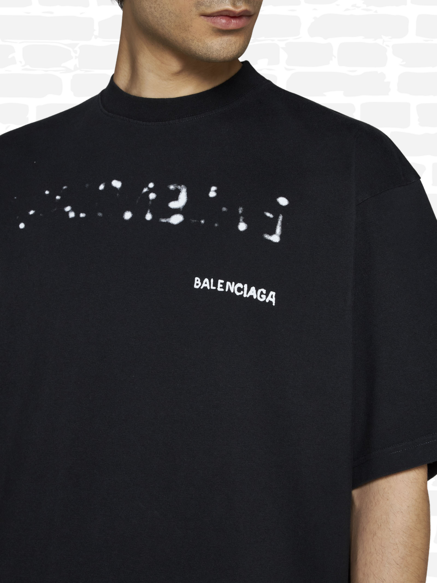 T-shirt Balenciaga couleur noir T-shirt logo en coton