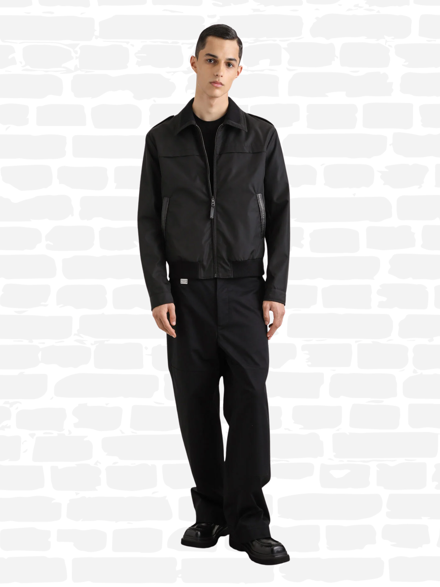 דולצ'ה גאבנה טי שירט צבע שחור COTTON WITH TAG T-SHIRT