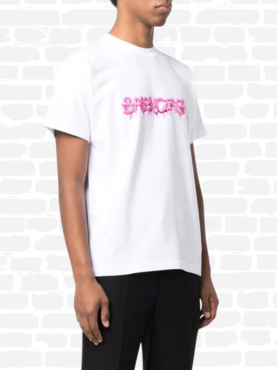 בלנסיאגה טי שירט צבע לבן print -logo T-shirt