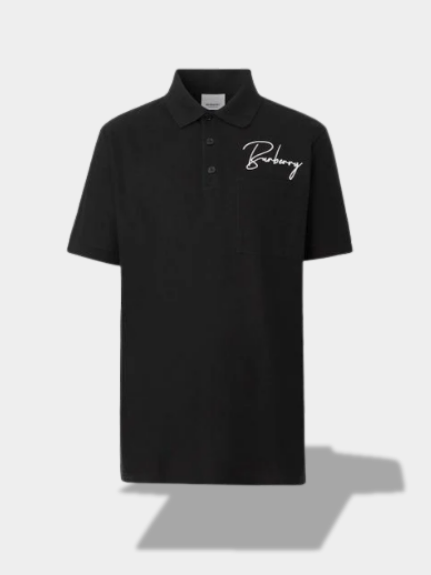 ברברי טי שירט צבע שחור SIGNATURE POLO SHIRT