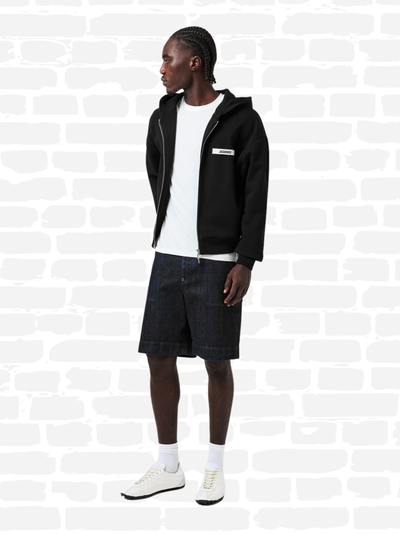 ג'קמוס סווטשירט צבע שחור JACQ GROS GRAIN ZIP