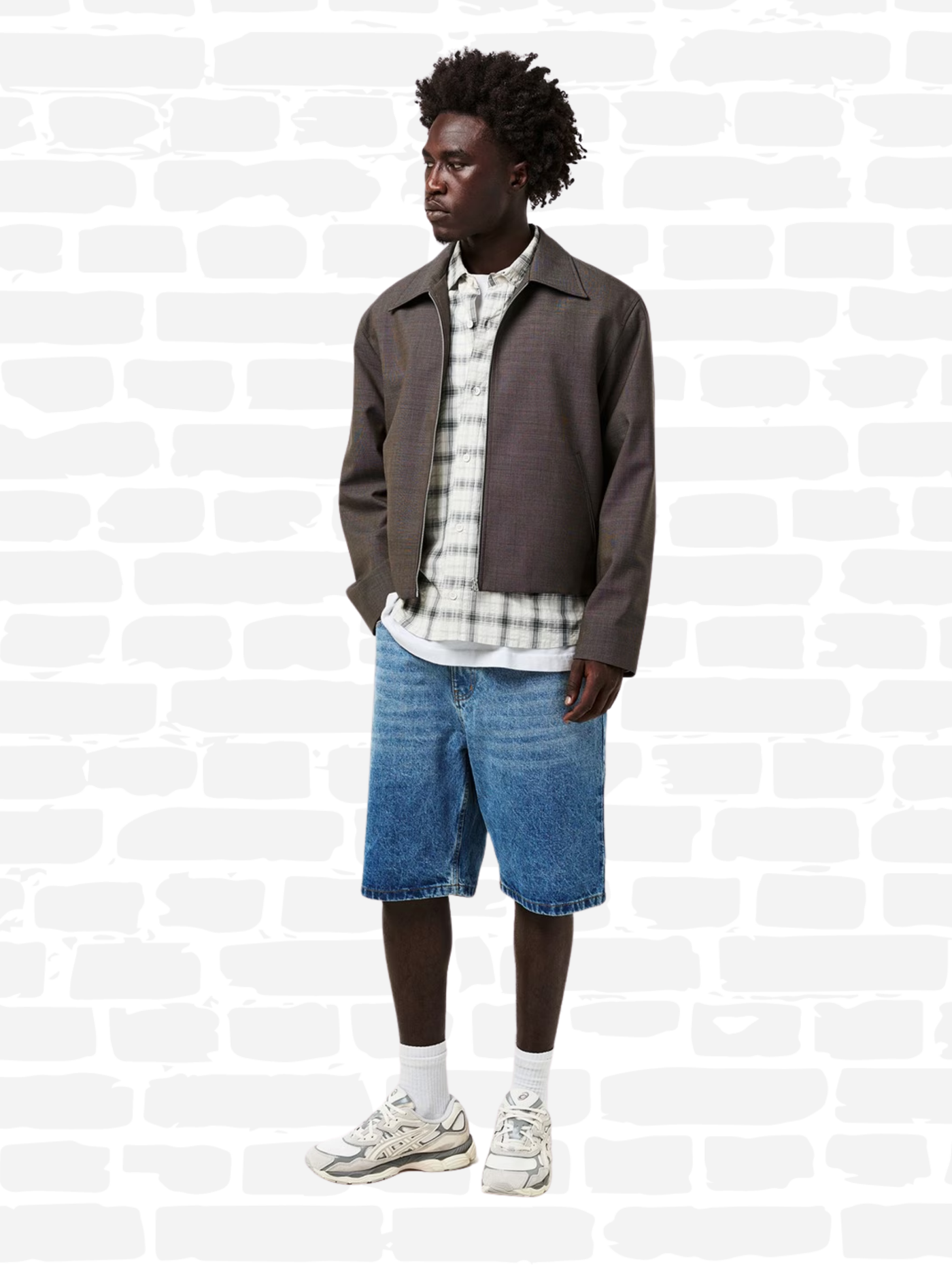 אסיקס נעליים צבע קרם GEL-NYC TRAINERS