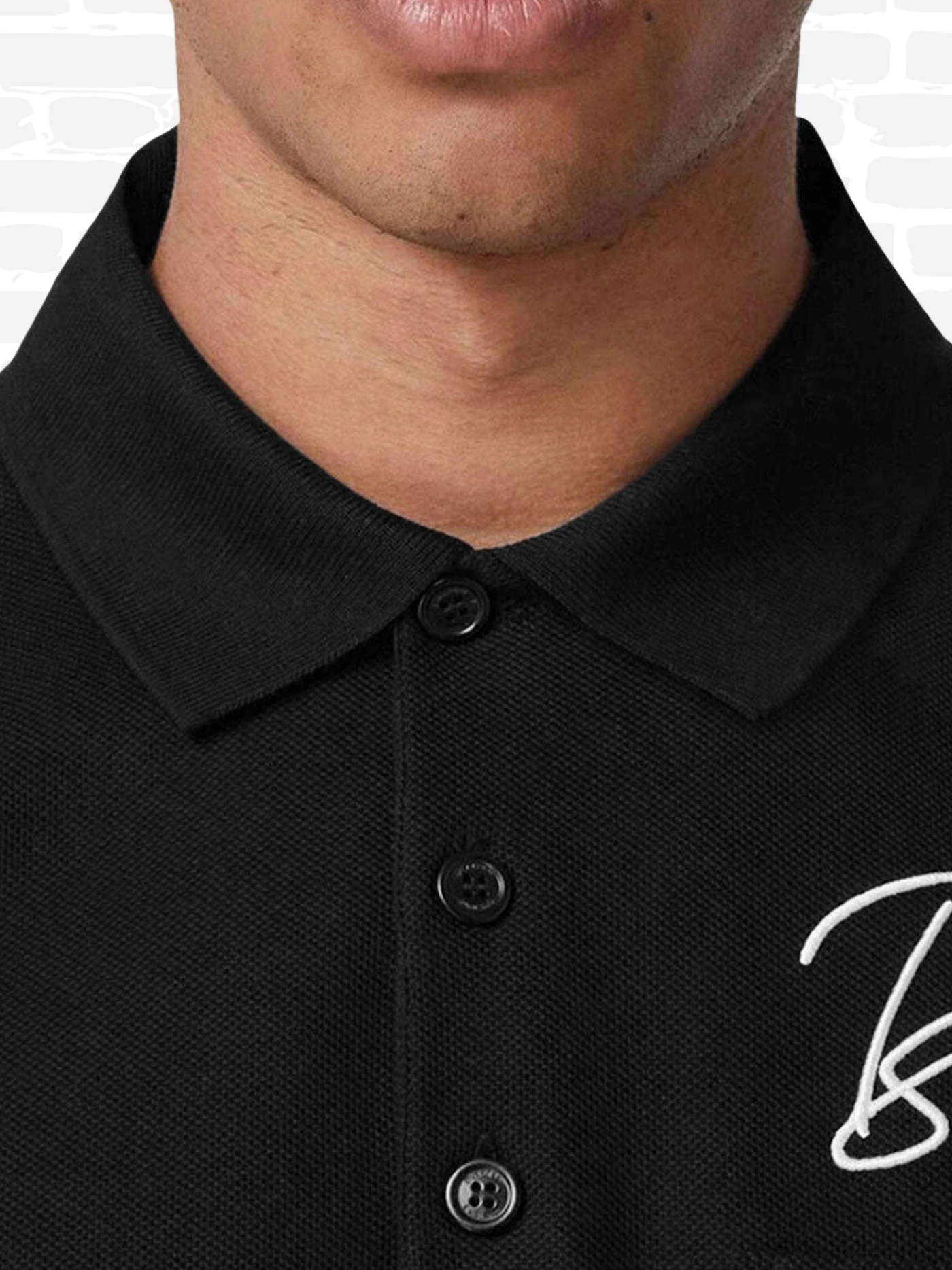 ברברי טי שירט צבע שחור SIGNATURE POLO SHIRT