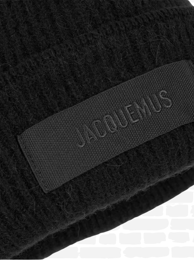 ג'קמוס כובע צבע שחור JACQ LOGO BEANIE