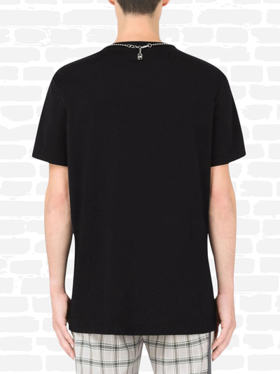 דולצ'ה גאבנה טי שירט צבע שחור LOGO DOG-TAG