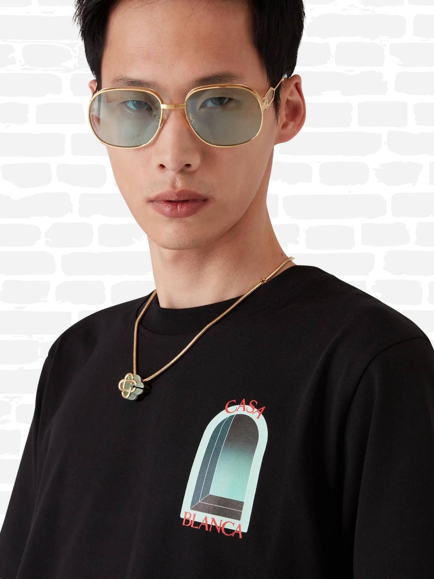 קזבלנקה טי שירט צבע שחור L'ARCHE T-SHIRT