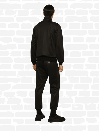 דולצ'ה גאבנה מכנסיים צבע שחור COTTON SWEATPANTS