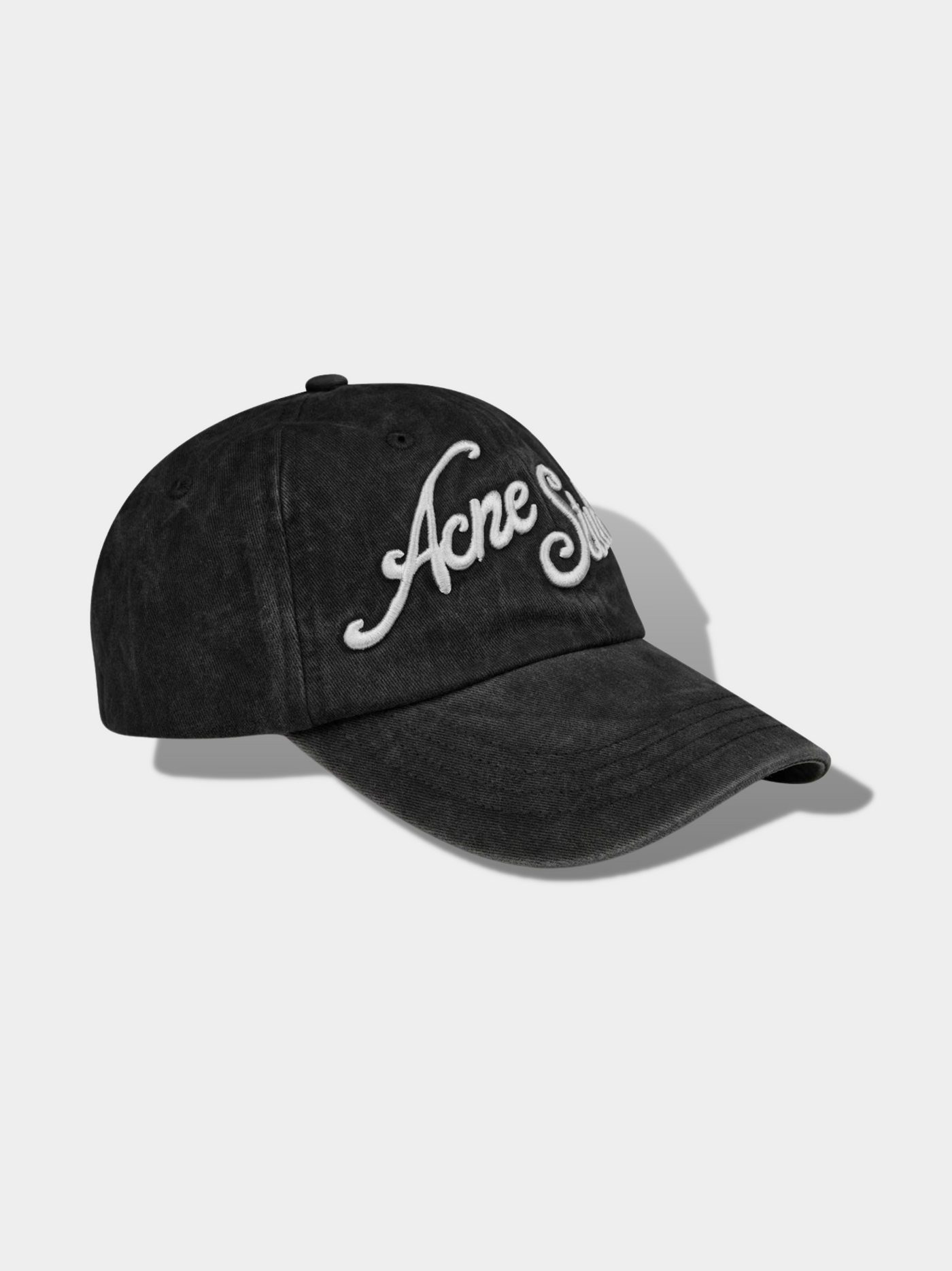 כובע בייסבול צבע שחור ACNE LOGO CAP SN43