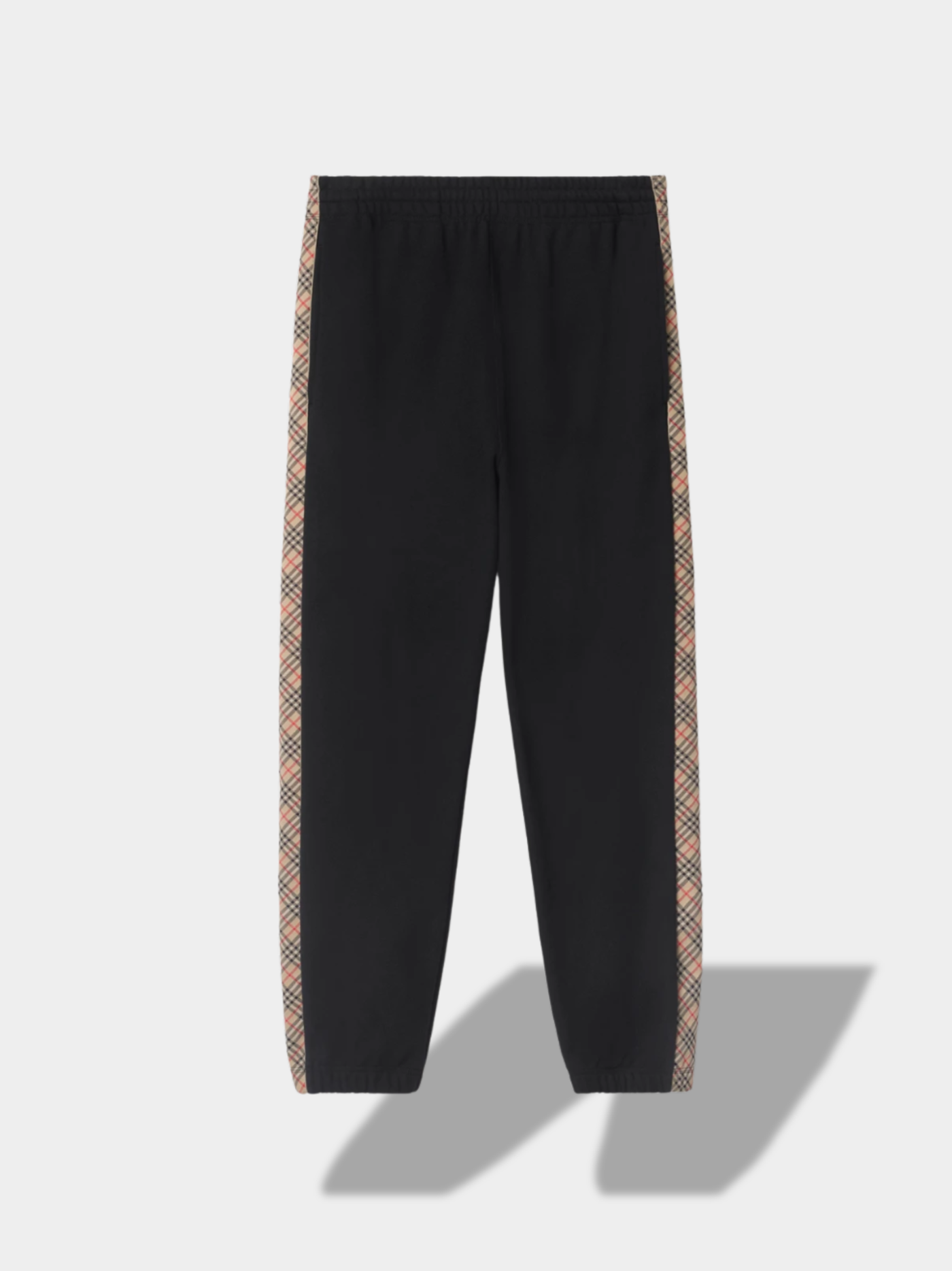 ברברי מכנסיים צבע שחור CHECK TAPE CLOSED HEM