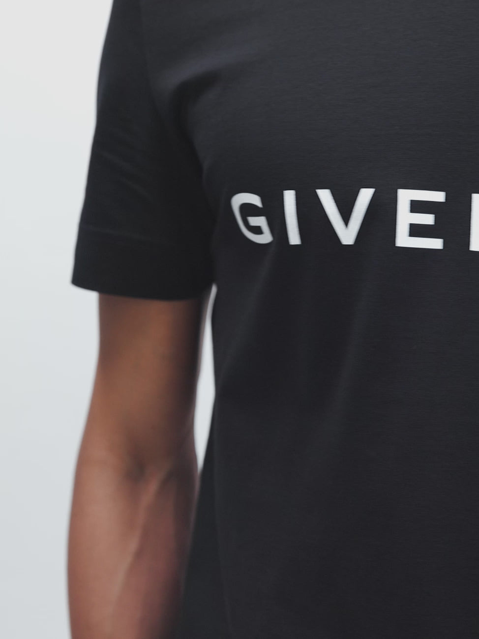 ז'יבנשי טי שירט צבע שחור GG slim-fit T-shirt
