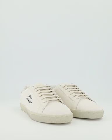 סן לורן נעליים צבע אוף וויט COURT CLASSIC TRAINERS