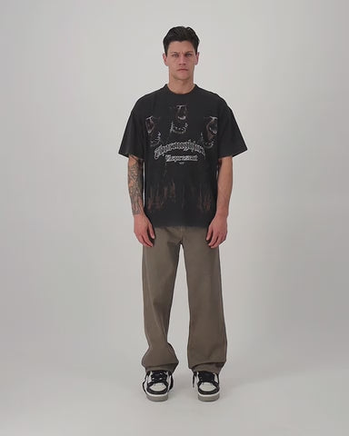 רפרזנט טי שירט צבע שחור THOROUGHBRED T SHIRT