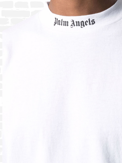 פאלם אנג'לס טי שירט צבע לבן logo-print short-sleeve T-shirt