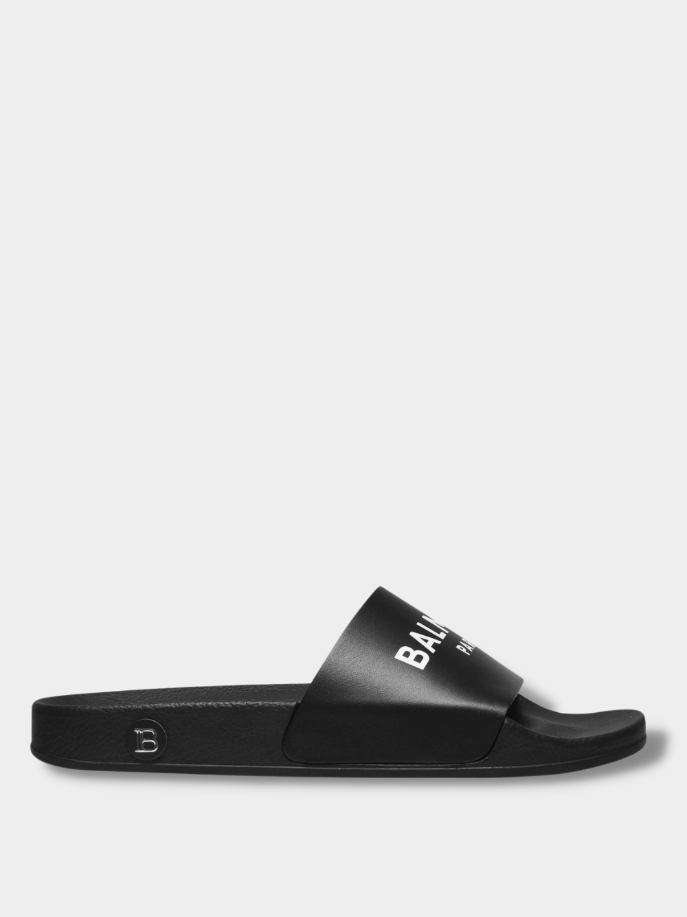 Balmain tongs couleur noir LOGO SLIDERS