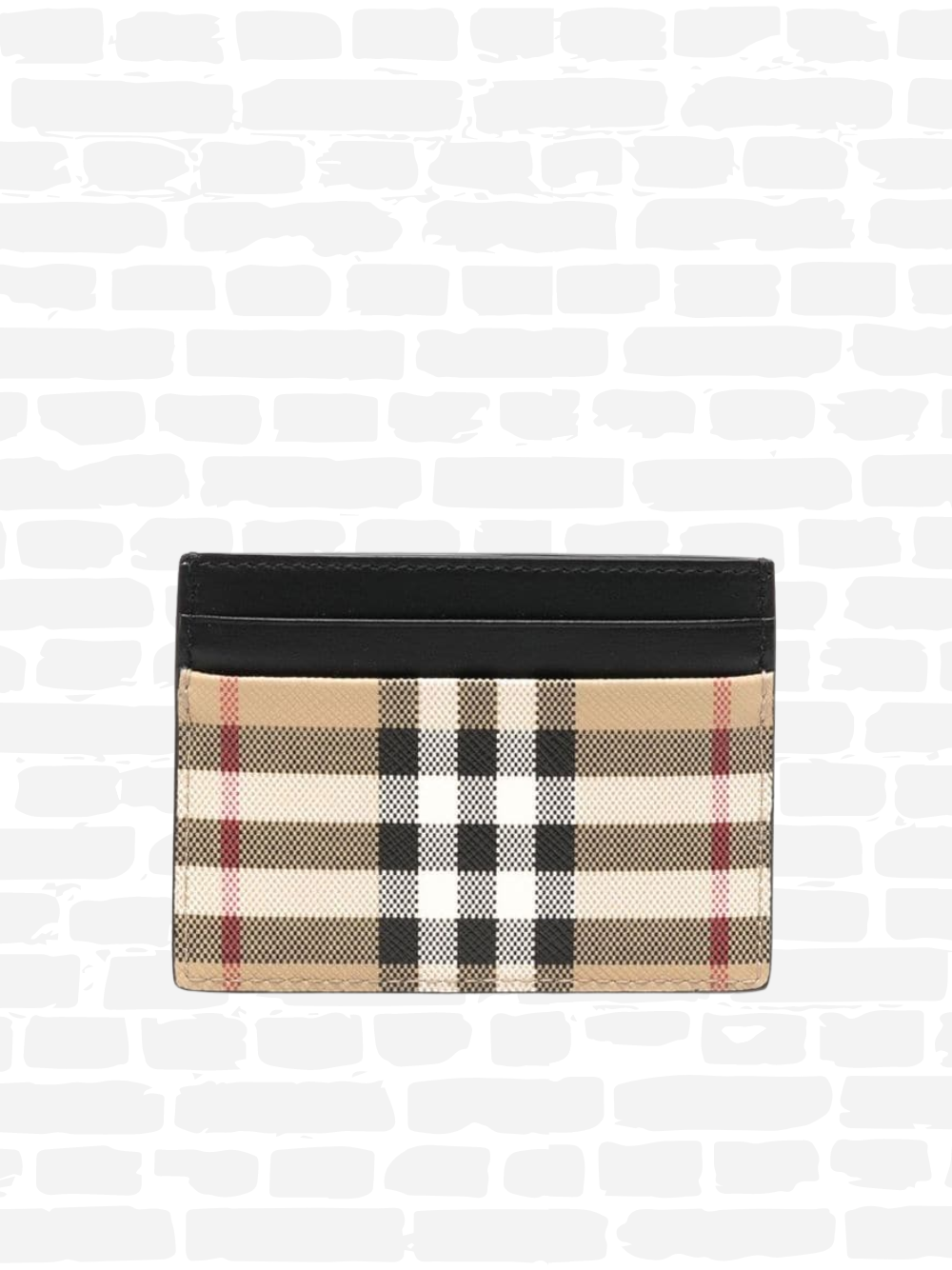 Portefeuille en cuir à carreaux Burberry VINTAGE CHECK LEATHER CARD HOLDER