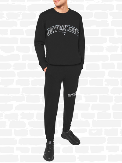 ז'יבנשי סווטשירט צבע שחור LOGO CREW sweatshirt