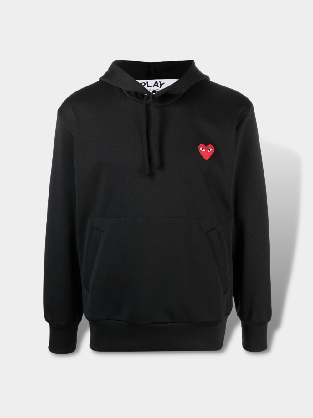 COMME DES GARCONS heart-print pullover hoodie סווטשריט צבע שחור