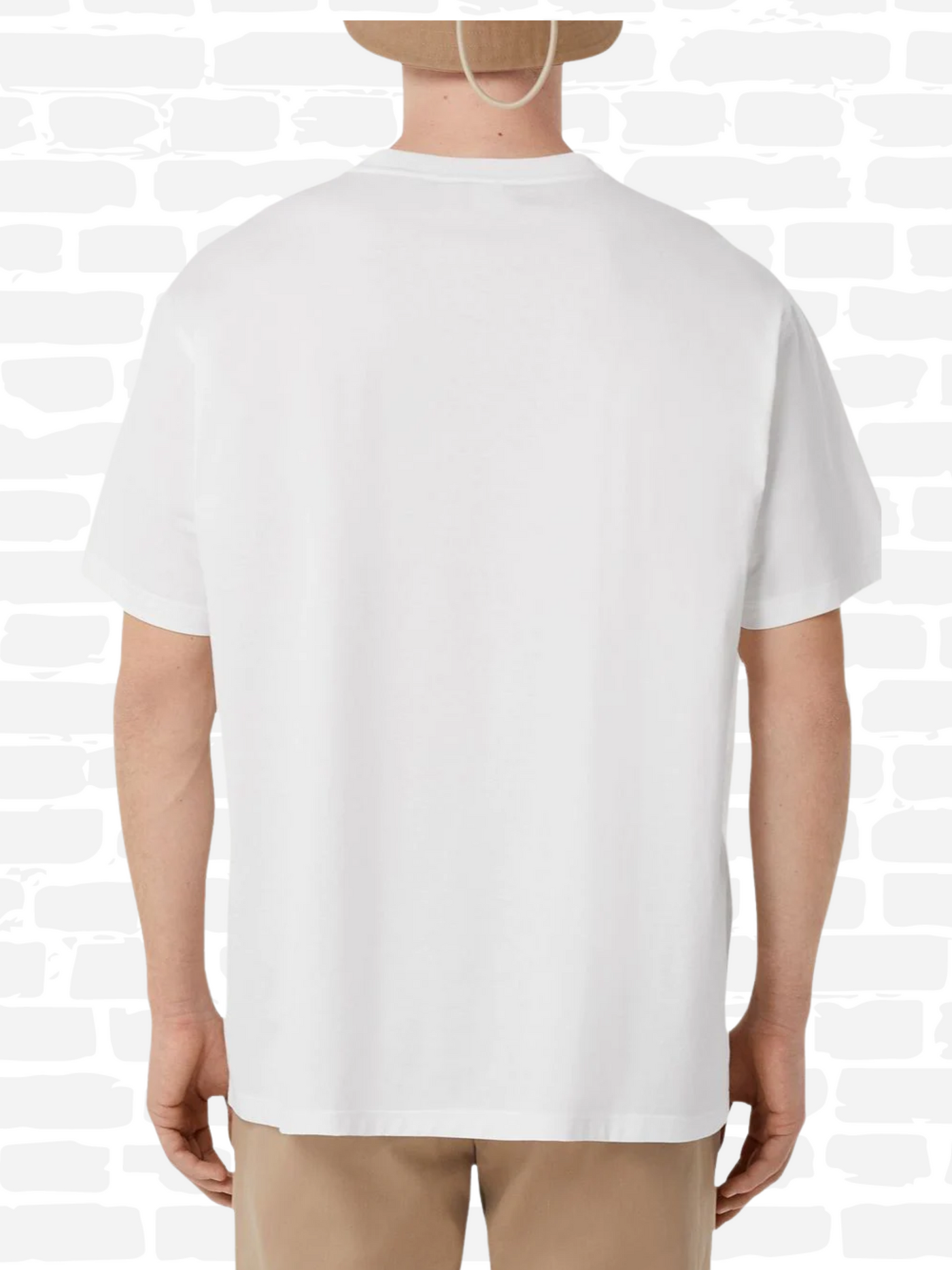 ברברי טי שירט צבע לבן print logo T-shirt